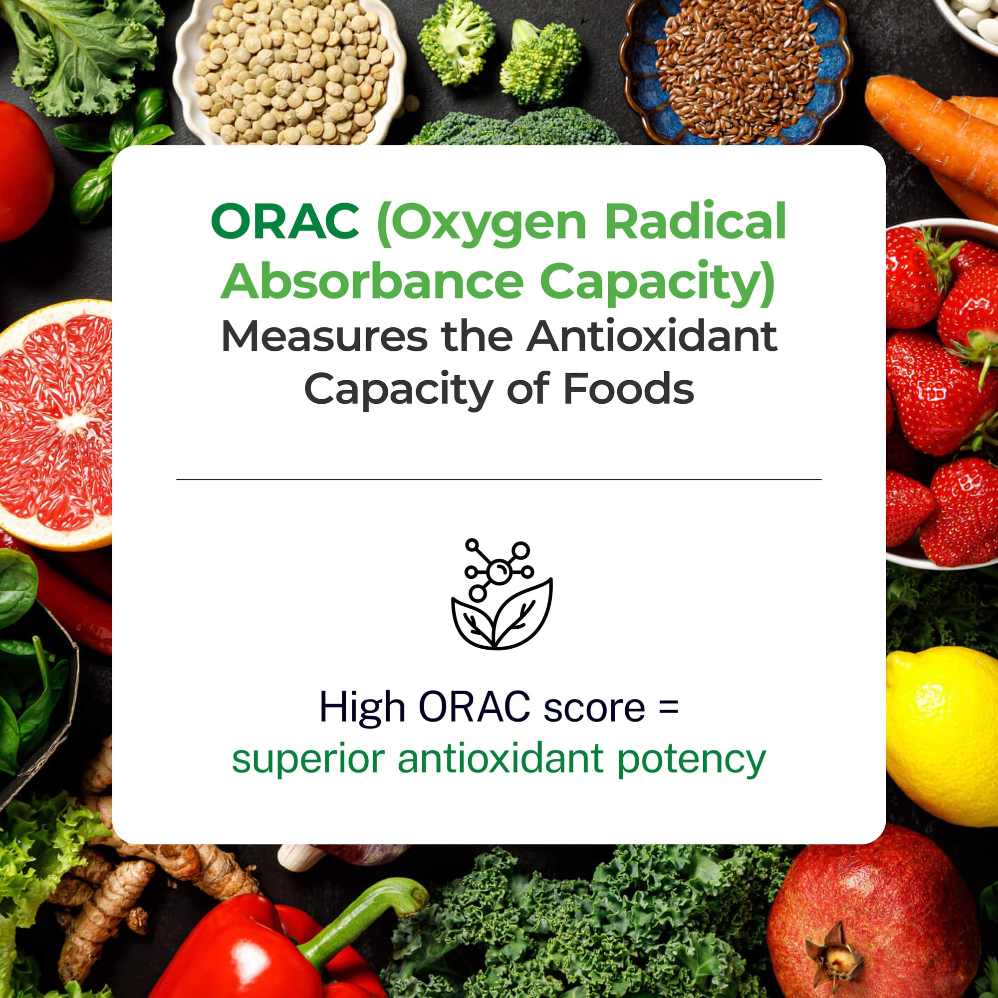 Paradise Herbs ORAC Energy Greens Powder | Antioxidant Power of 24 Fruits & Veggies per Scoop | 15 Servings