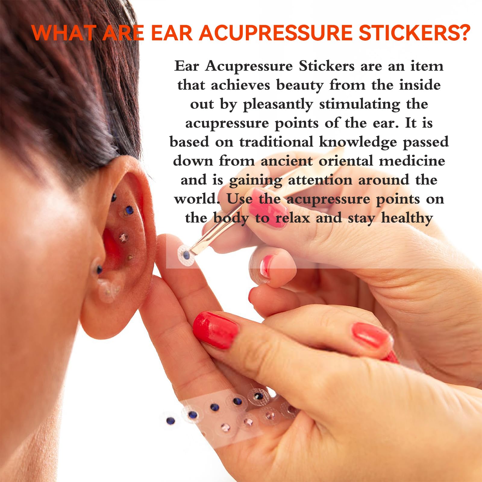 Pddolw Ear Seeds Acupuncture Kit - Relaxation, Durable, 40 Pcs