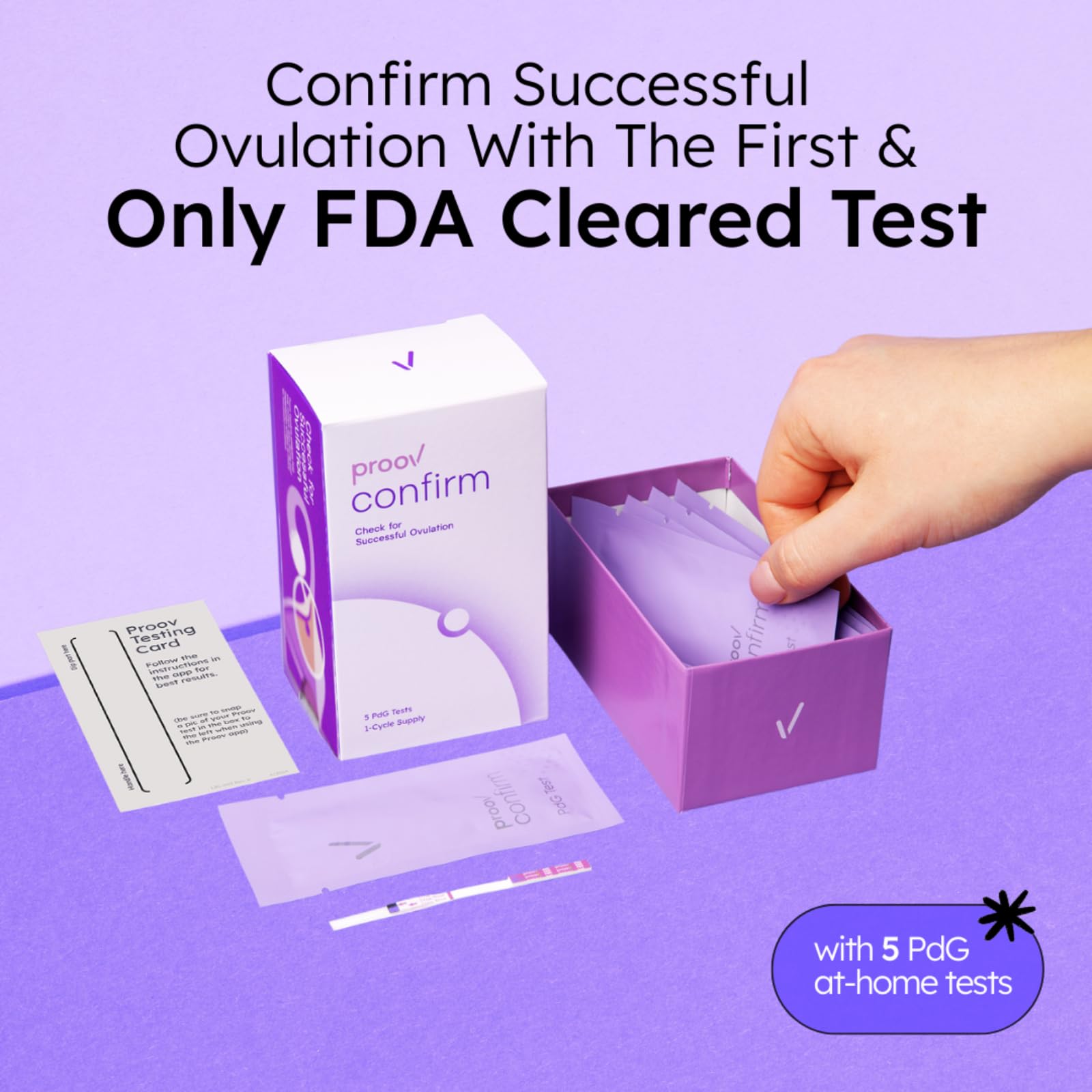 Proov PdG Test Strips for Women – 5 PdG Strips | At-Home Ovulation Confirmation
