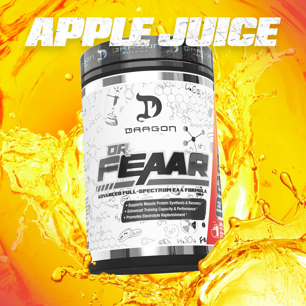 DRAGON PHARMA Dr. FEAAR® Advanced Full-Spectrum EAA Matrix – 30 Servings Apple Juice