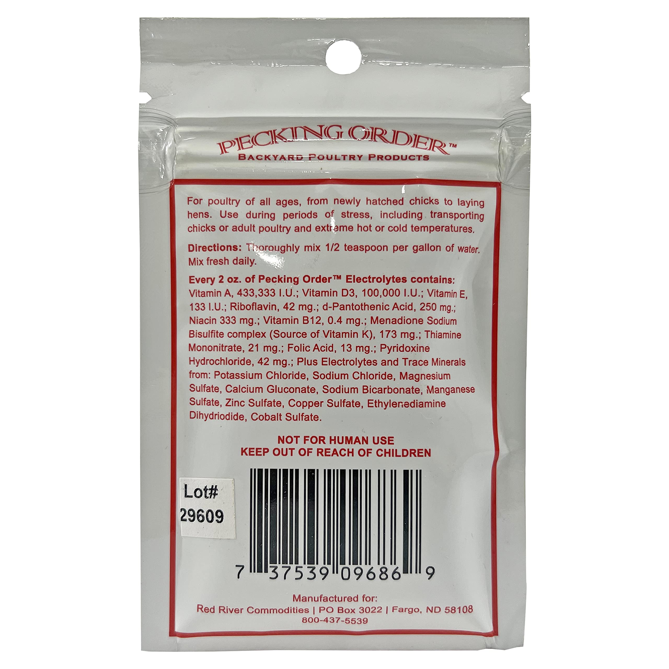 Pecking Order Electrolytes Plus Vitamins & Trace Minerals for Chicks & Hens, Yellow