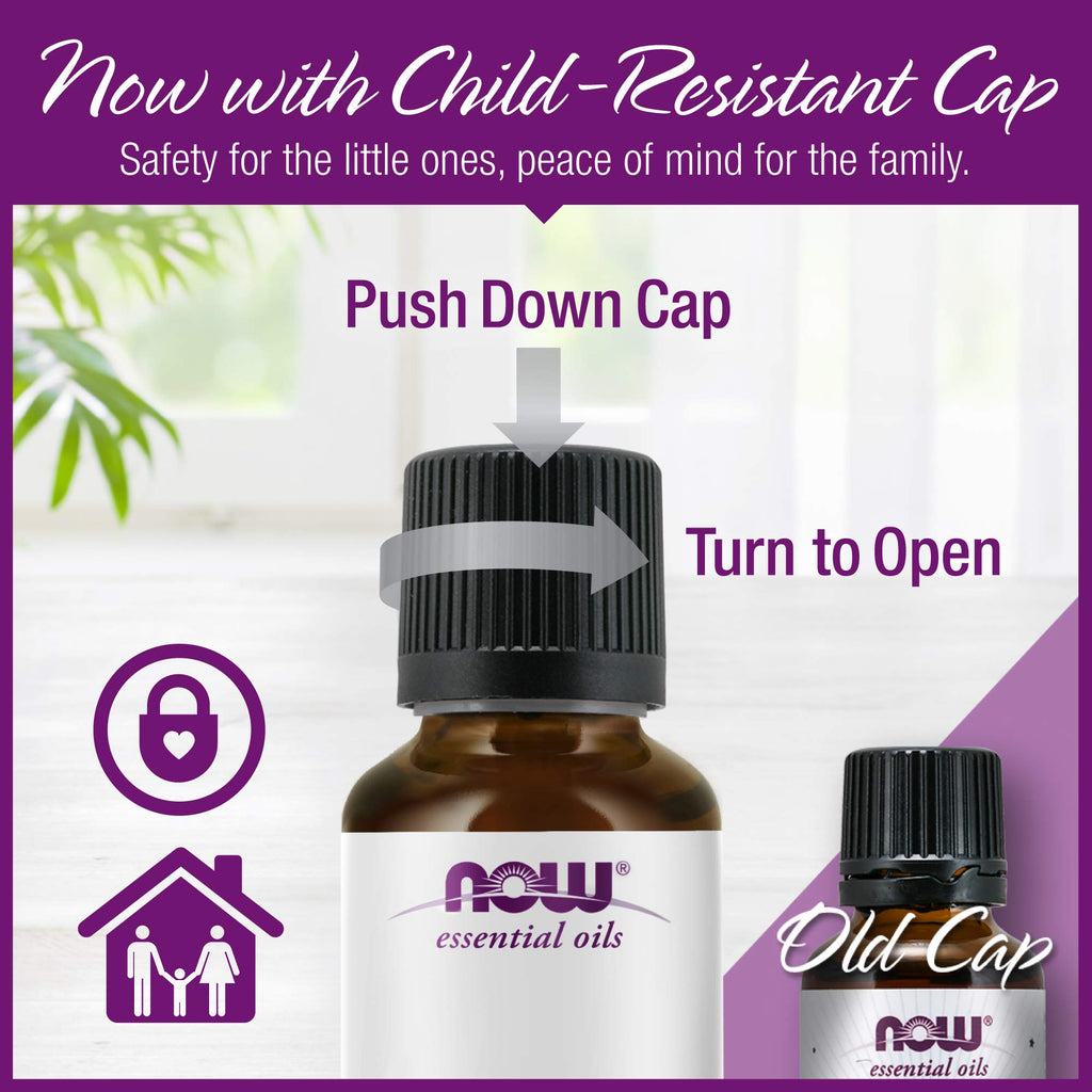 NOW Peppermint Essential Oil 2 oz – Steam Distilled, 100% Pure, Vegan, Child-Resistant Cap