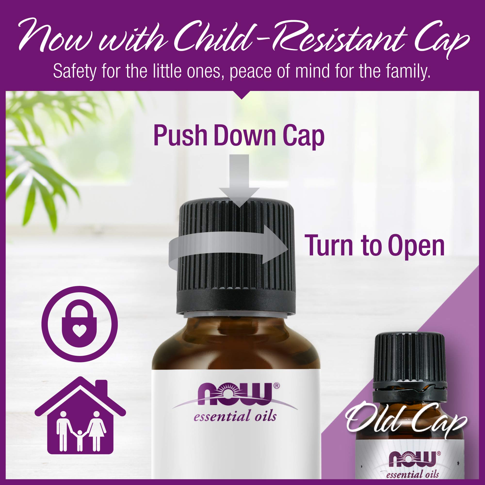NOW Peppermint Essential Oil 2 oz – Steam Distilled, 100% Pure, Vegan, Child-Resistant Cap