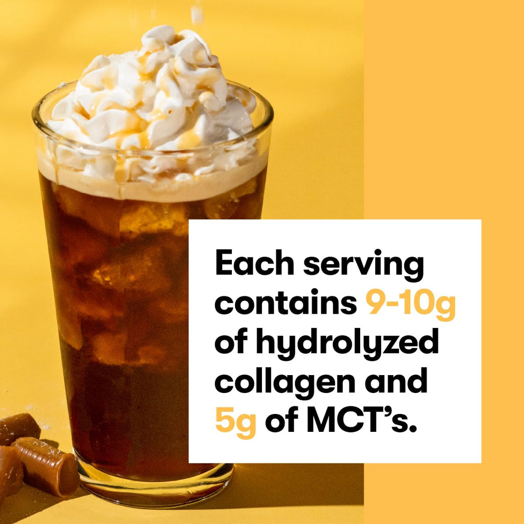 Perfect Keto Collagen Peptides with MCT Oil – Grass-Fed Type I & III, Strawberry Flavor