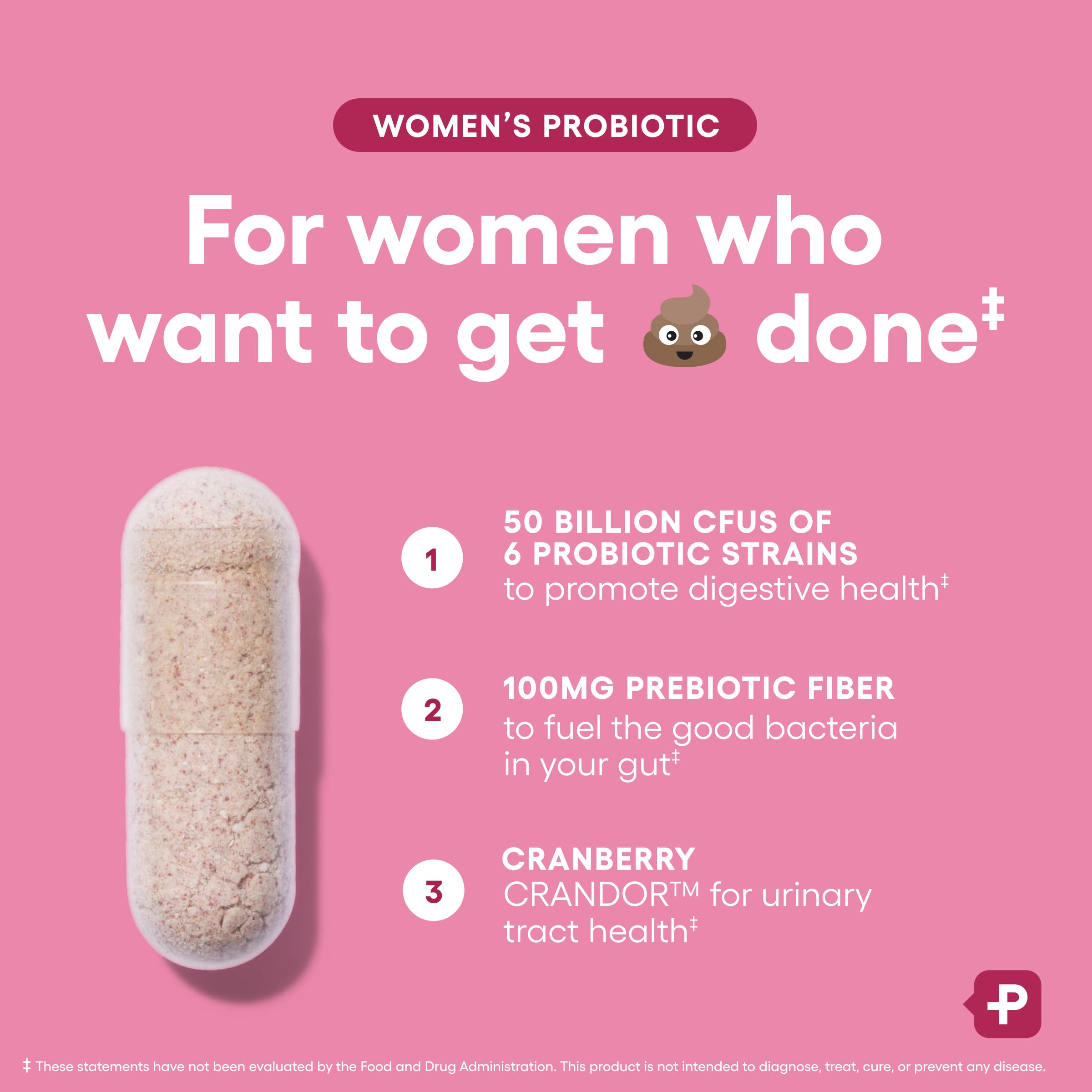 Physician's CHOICE Probiotics for Women - 50 Billion CFU, 6 Strains, Organic Prebiotics - UT & Digestive Health - 30 Count