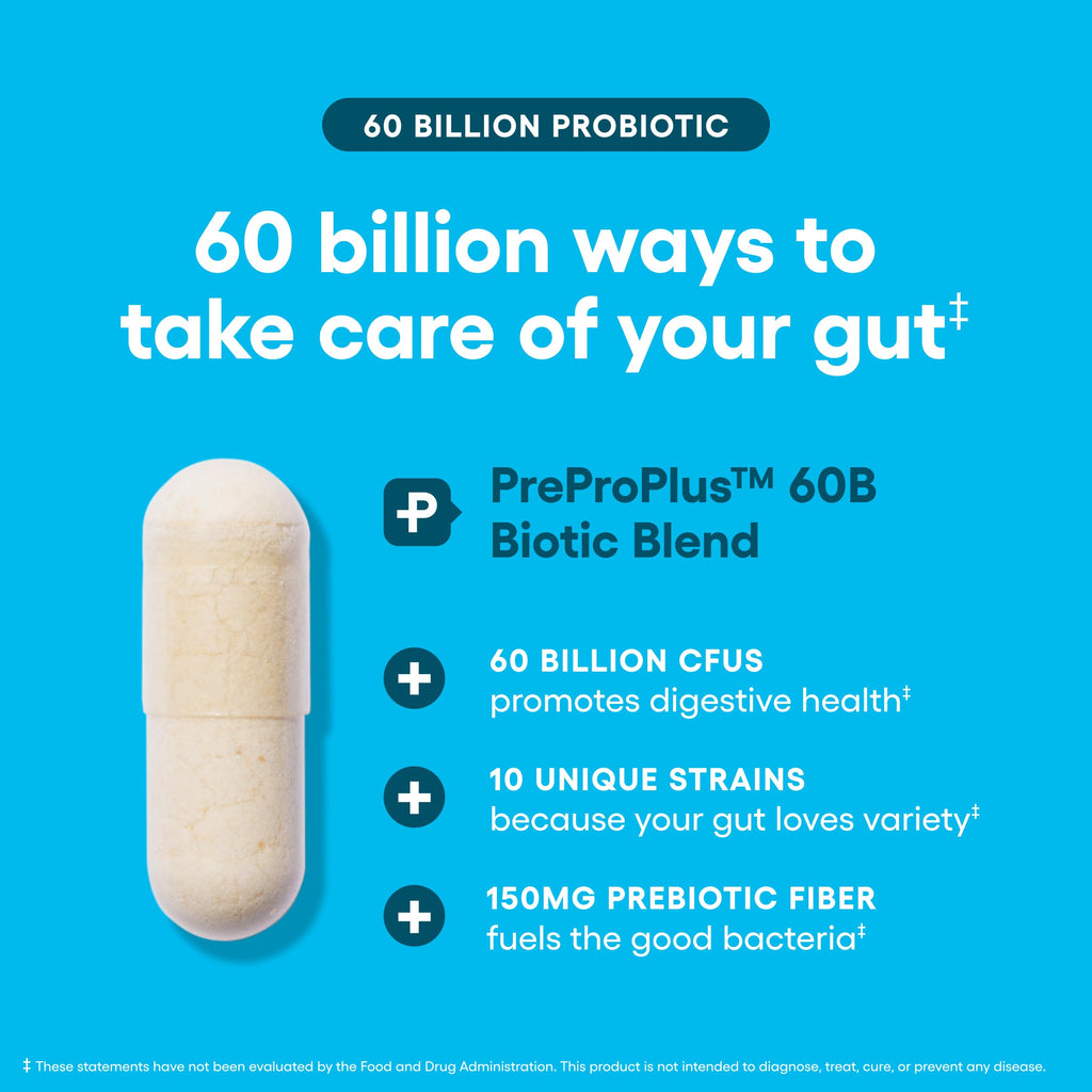 Physician's Choice Probiotics 60 Billion CFU - 10 Strains + Organic Prebiotics | Immune, Digestive & Gut Health | 30 Count