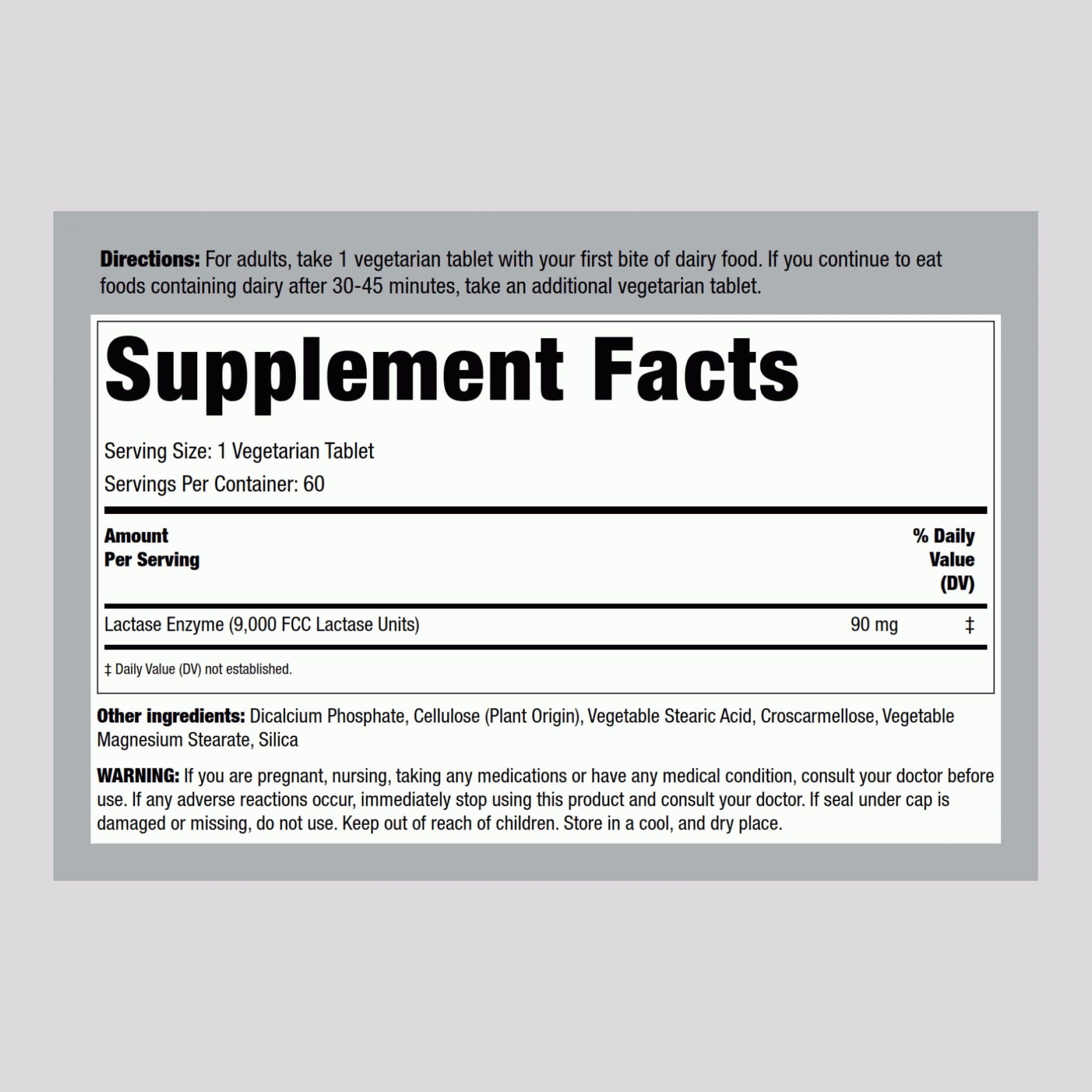 Piping Rock Lactase Pills 9000 FCC – Dairy Relief, Vegetarian, Non-GMO, Gluten Free (Pack of 2)