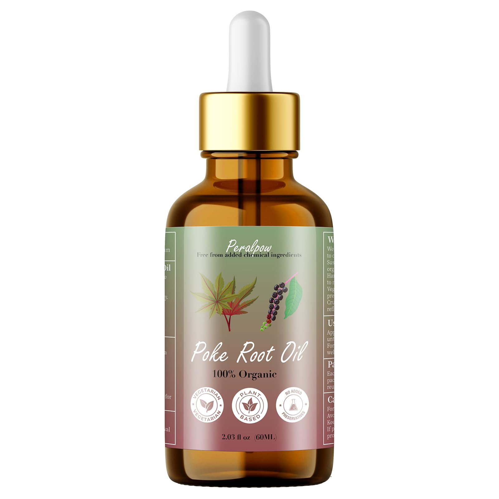 Organic Poke Root Castor Oil for Lymphatic Support – 60 ml (2.03 oz)