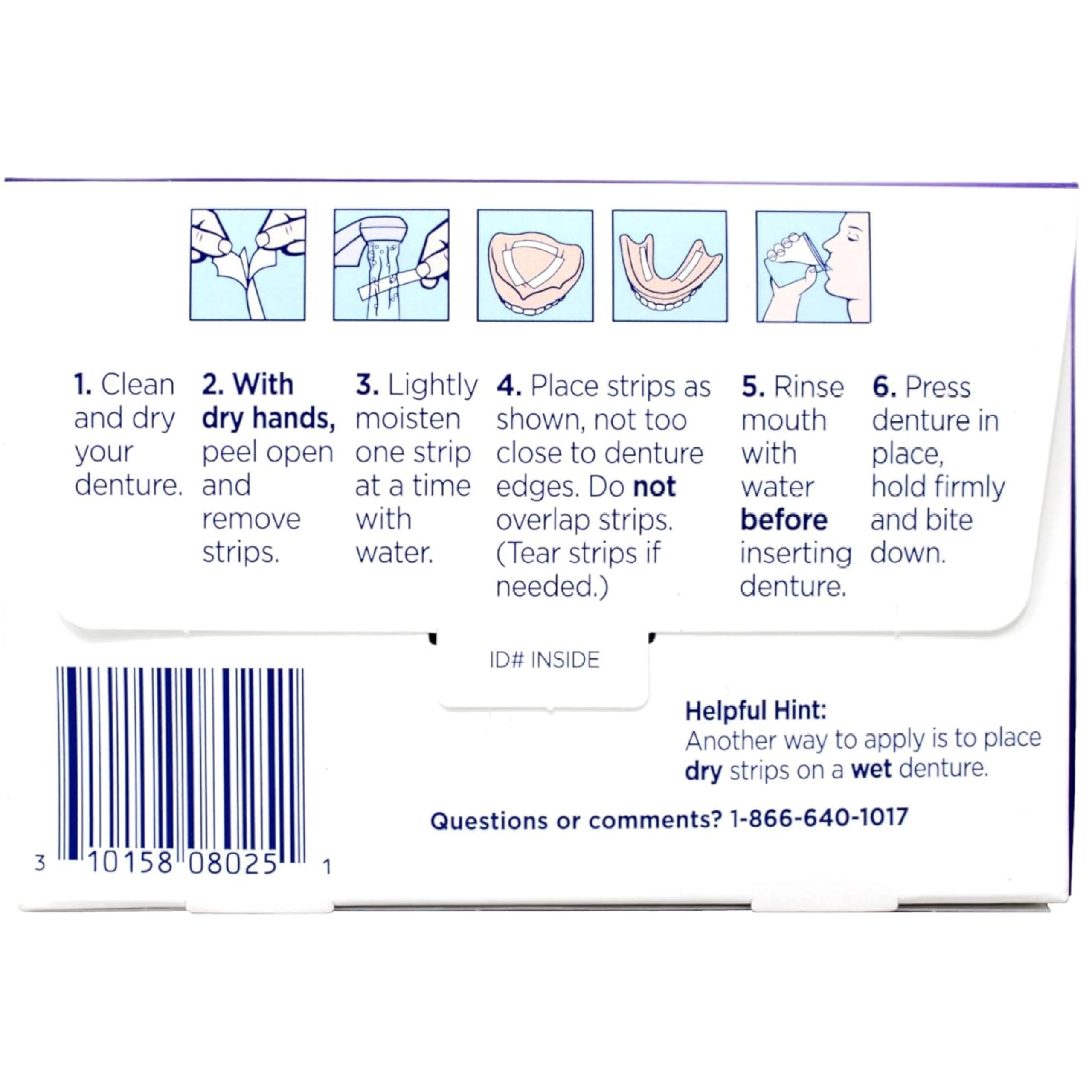 Poligrip Comfort Seal Strips 40 ct – Pack of 3 | Zinc-Free Denture Adhesive