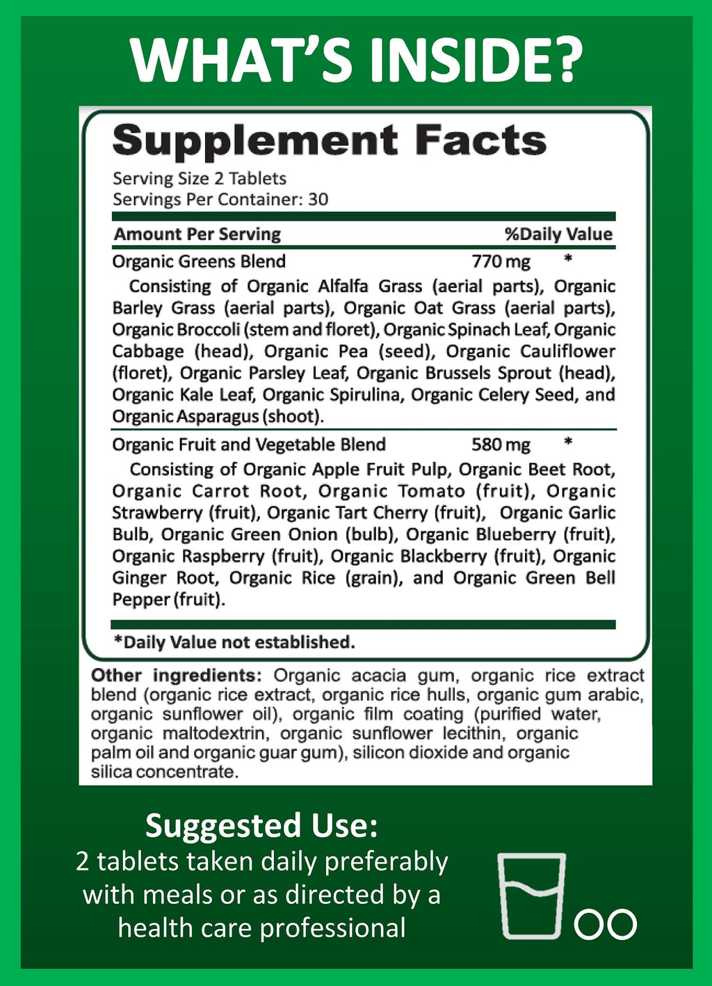 Potent Garden Organic Superfood Greens 2-Pack – 120 Ct