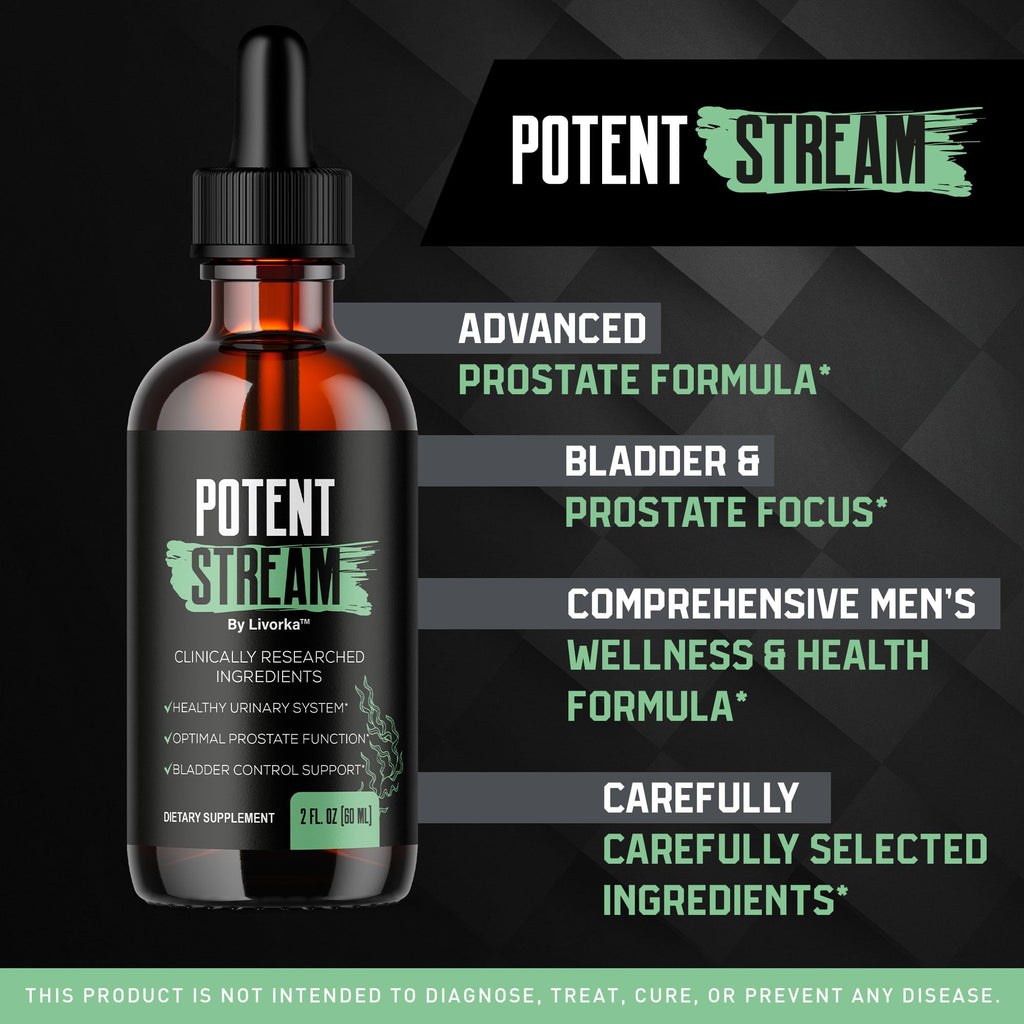 Potent Stream Drops – Official Potent Stream Drops for Men, 1 Month Supply