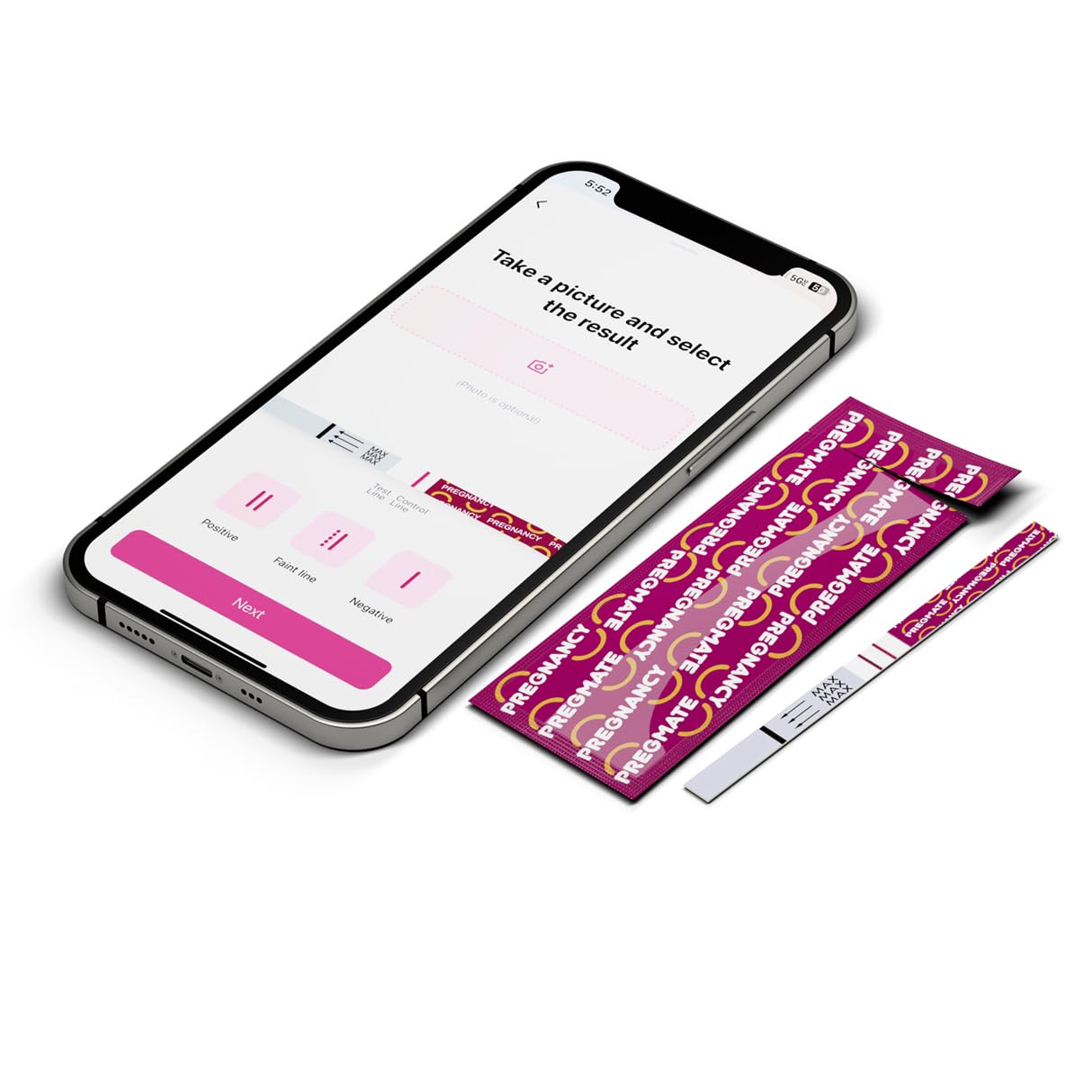 Pregmate 25 Pregnancy Test Strips (25 Count) - Accurate & Sensitive 25 miu/ml