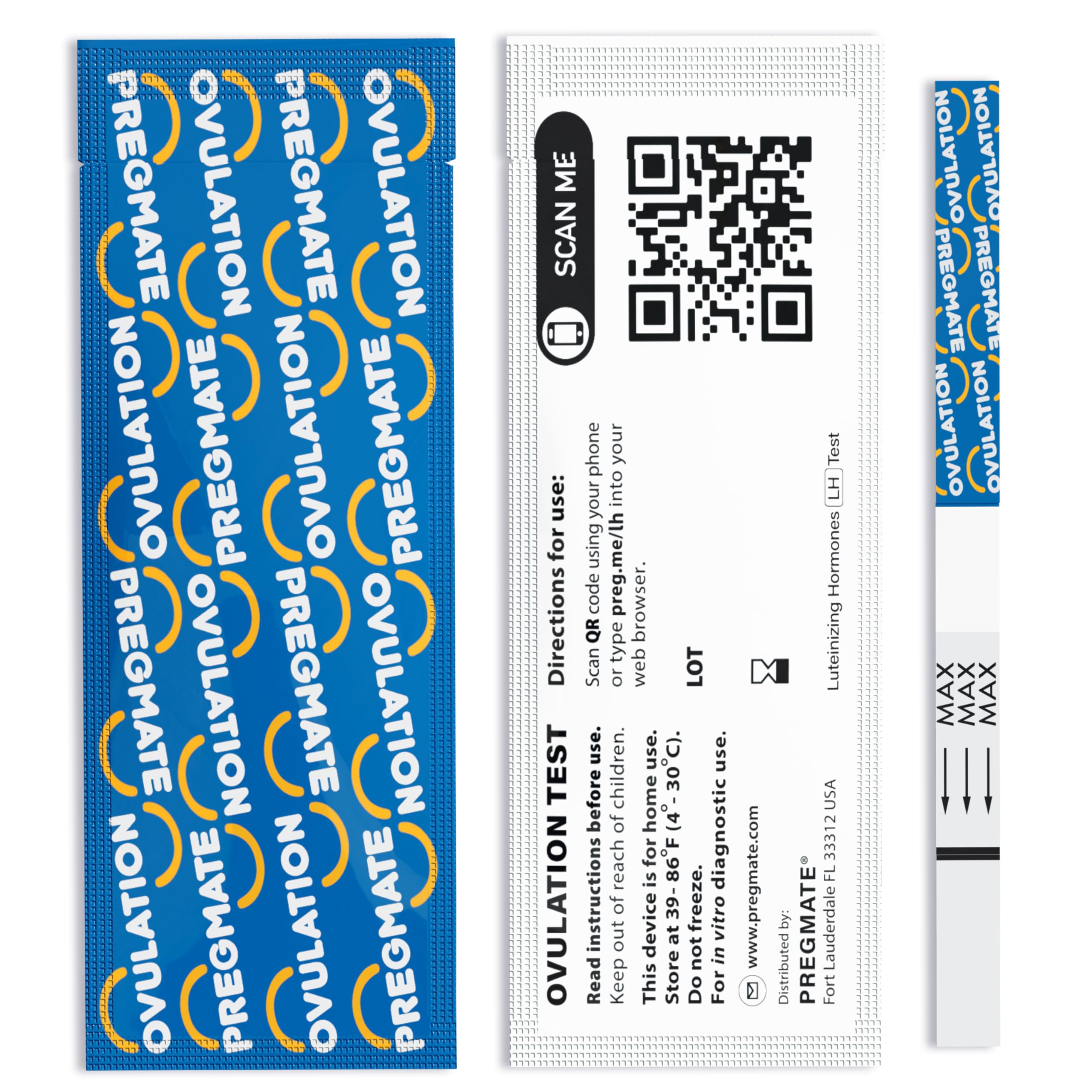 Pregmate Ovulation Test Strips (25 Count) – Accurate LH Surge Detection
