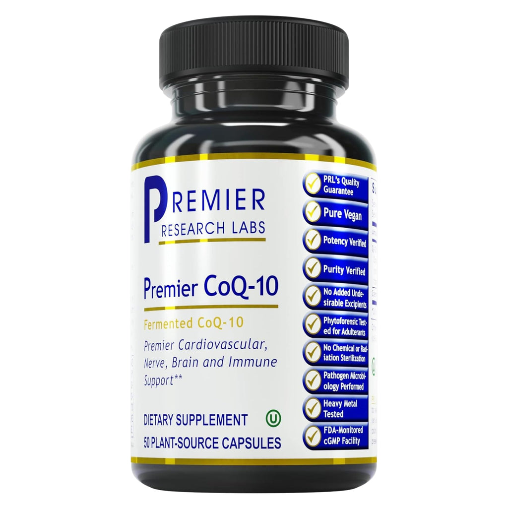 Premier Research Labs CoQ10 – Ubiquinol Coenzyme Q10 100 mg Capsules with Red Algae & MCT Oil | 60 Vegetarian Capsules