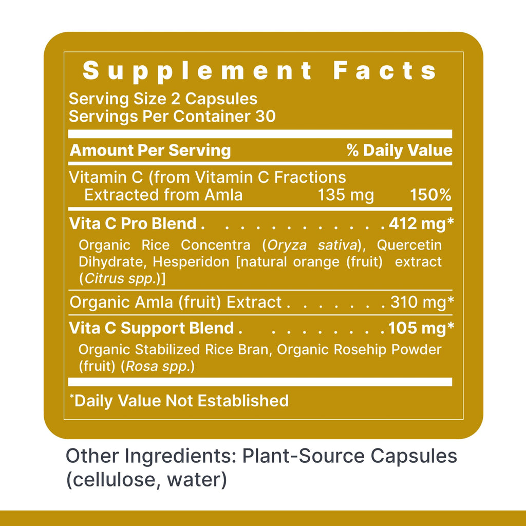 Premier Research Labs Vitamin C Supplement — Natural Whole-Food Vitamin C with Bioflavonoids & Organic Ingredients, 60 Vegetarian Capsules