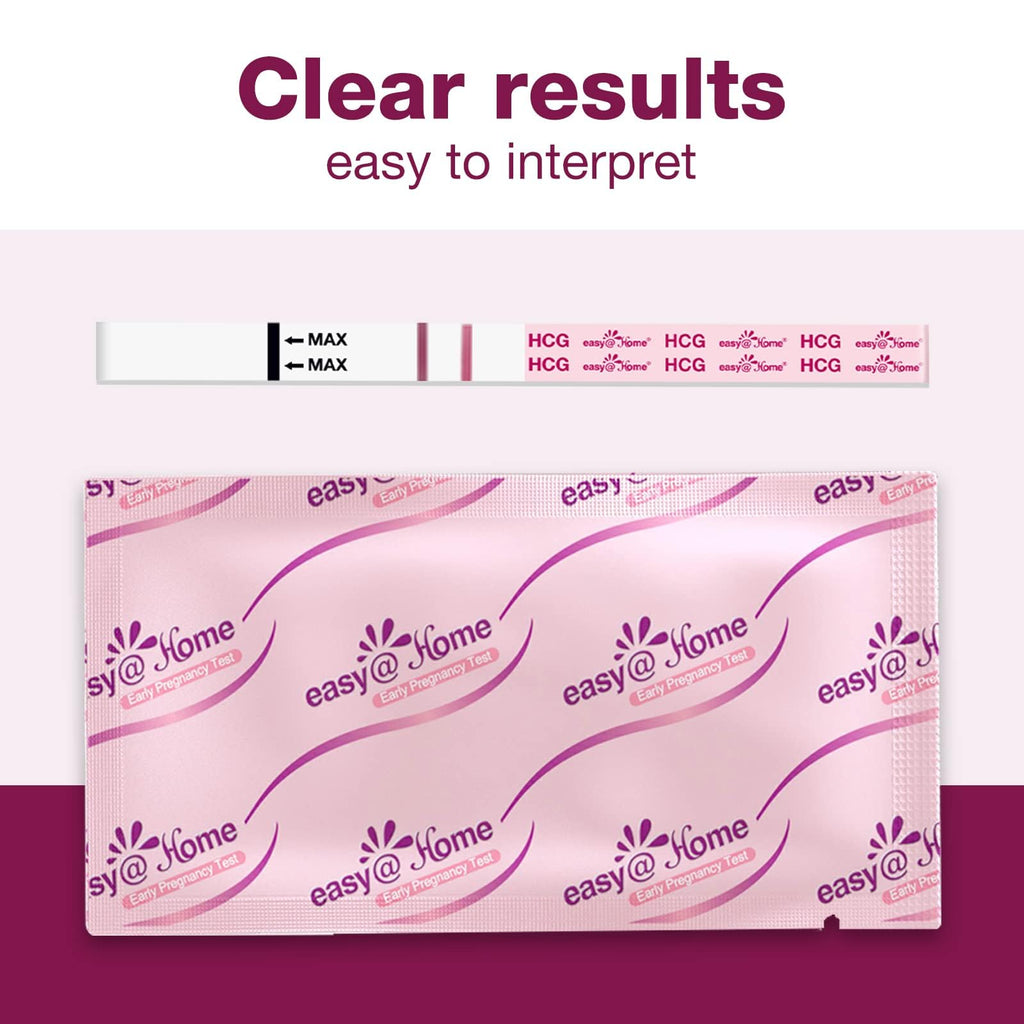 Easy@Home 20-Pack Pregnancy Test Strips – Early hCG Detection with Premom App (Bulk)