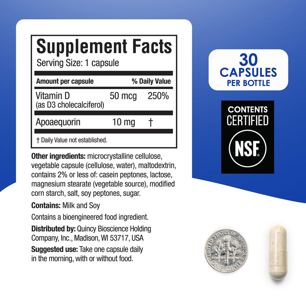 Prevagen Regular Strength - 30 Capsules | Formulated for Your Brain | 10 mg Apoaequorin + Vitamin D3 | 7-Day Pill Minder