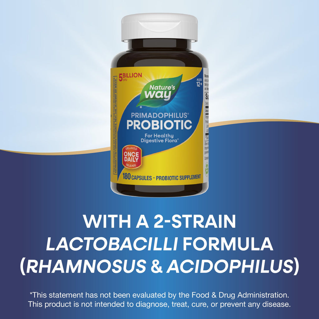 Nature's Way Primadophilus Original 5 Billion CFU | 180 Capsules (2 Pack)