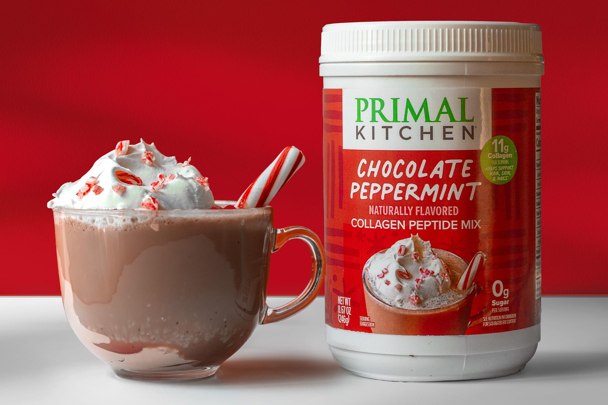 Primal Kitchen Chocolate Peppermint Collagen Peptide Mix – 8.67 oz