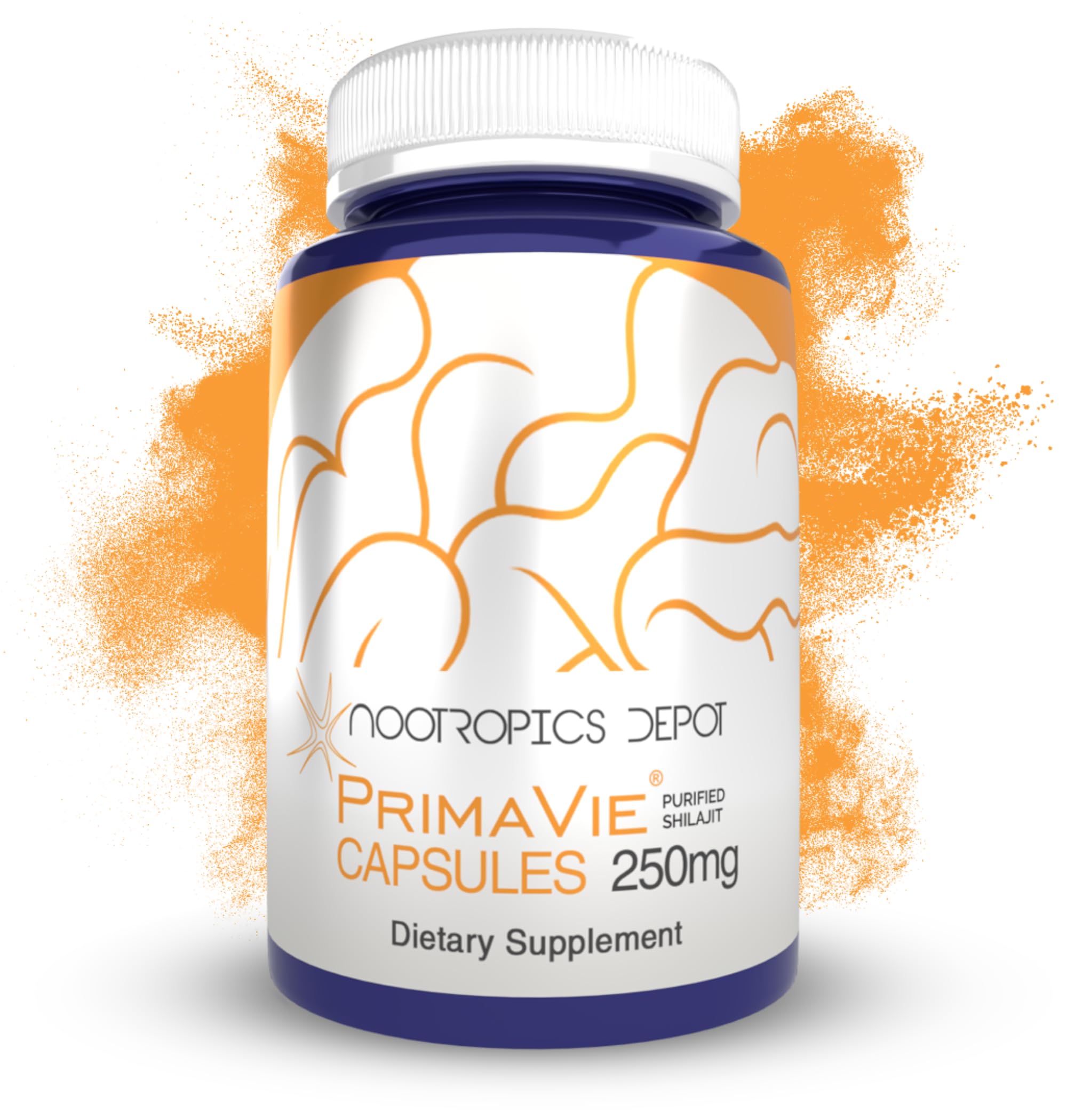 Nootropics Depot PrimaVie Shilajit Capsules | 250mg | 90 Count | Purified Extract | Ayurvedic Herb | Supports Mitochondrial Function + Boosts Endurance