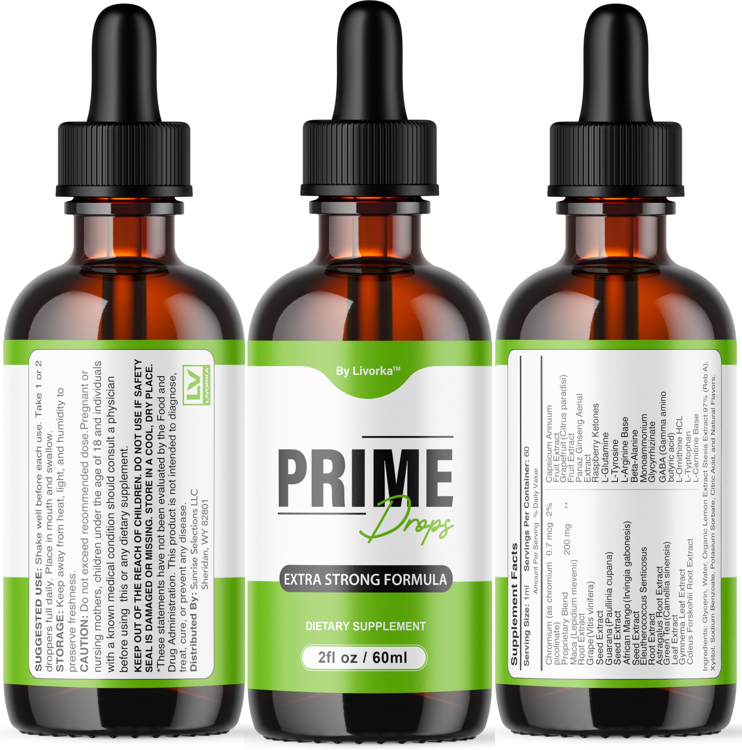 Prime Drops for Men – Liquid All-Natural Supplement, Maximum Strength