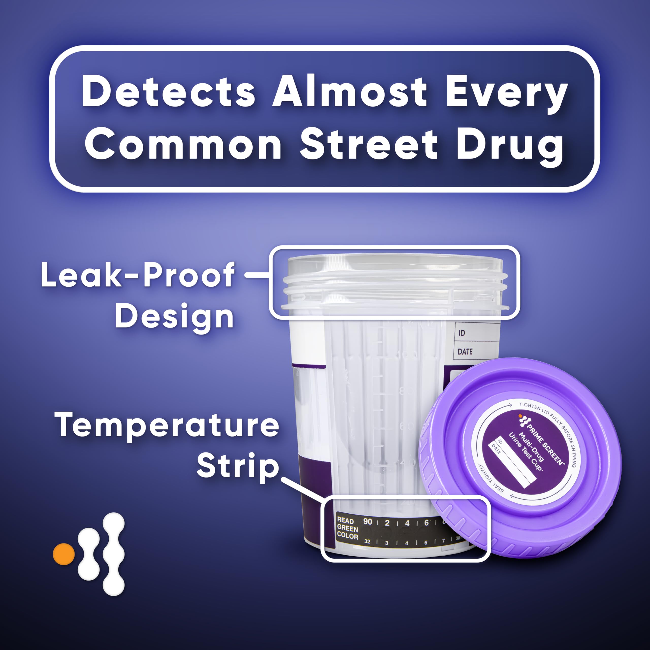 Prime Screen 12-Panel Multi-Drug Urine Test – C-Cup 1 Pack (THC 50, AMP, BAR, BUP, BZO, COC, mAMP/MET, MDMA, MOP/OPI, MTD, OXY, PCP)