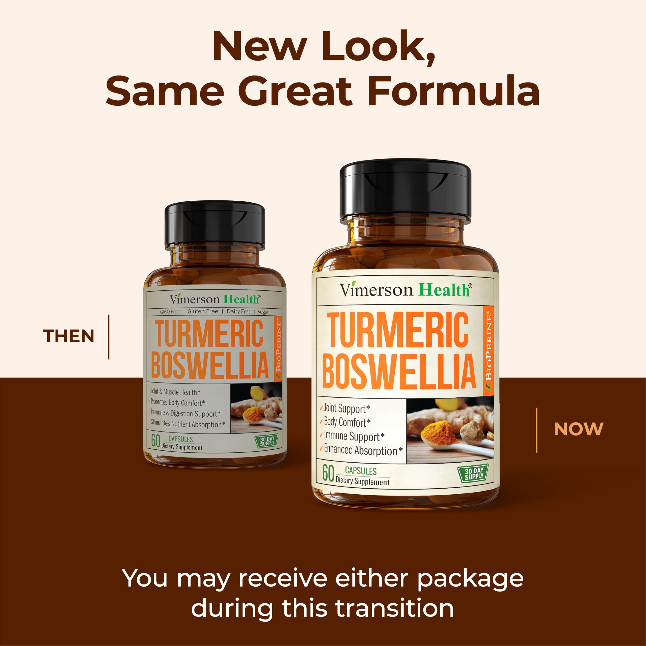 Turmeric Curcumin with Boswellia & Ginger – 95% Curcuminoids, Black Pepper | 60 Capsules