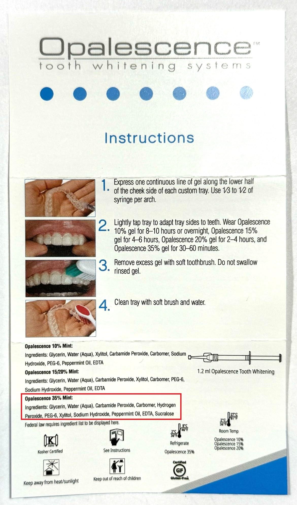 Opalescence 35% Gel Syringes Refill Kit (12) – Ultradent