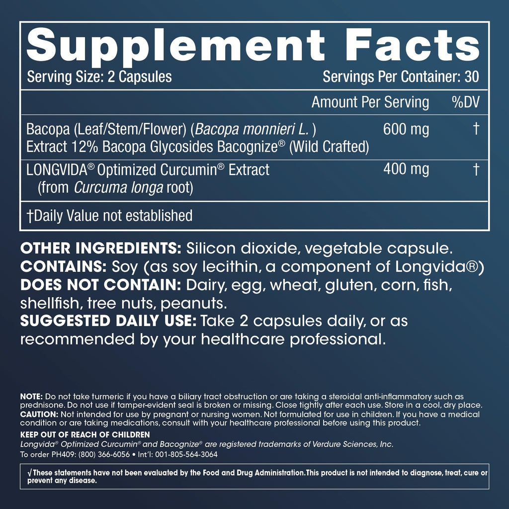 ProHealth Optimized Curcumin Brain & Focus (60 Capsules)