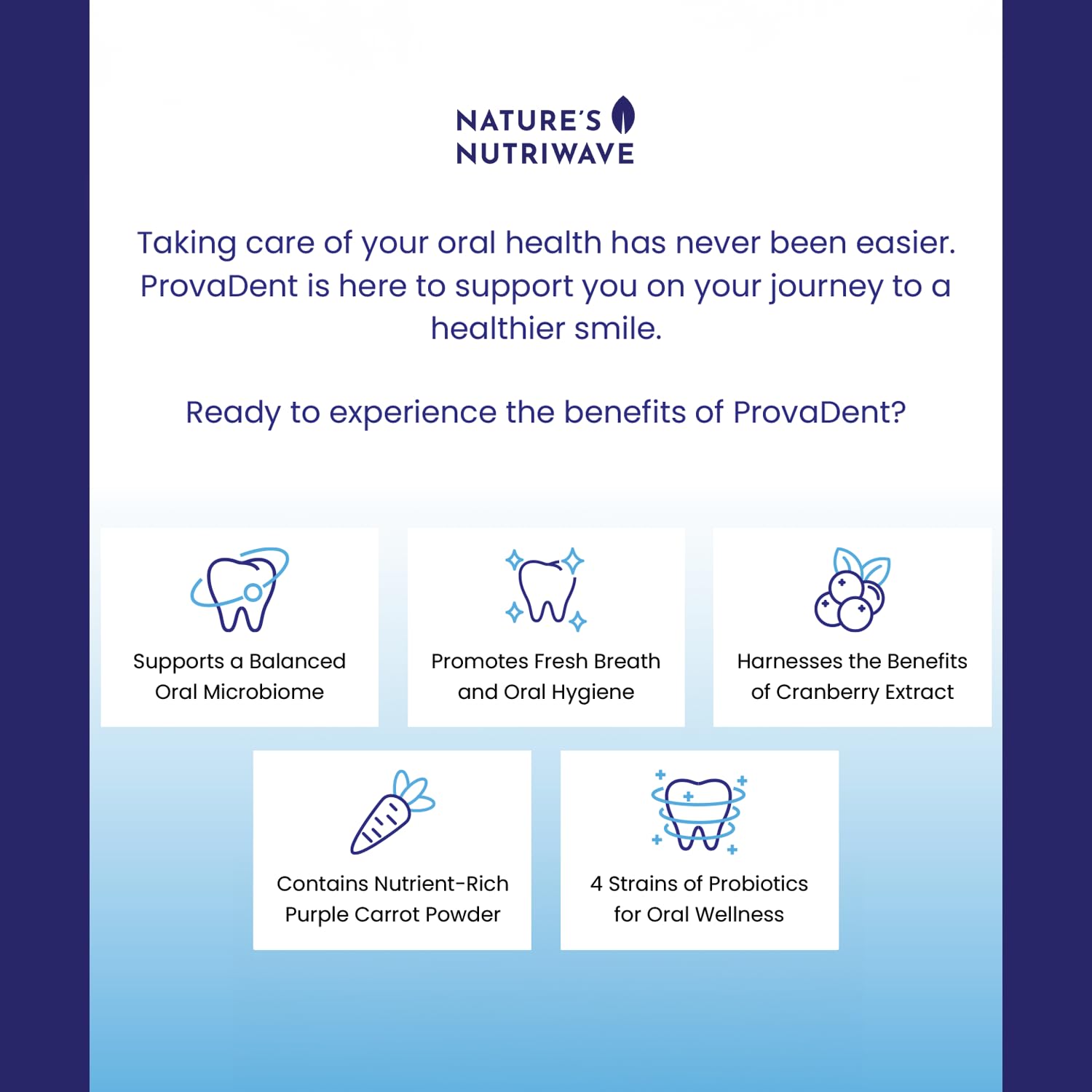 ProvaDent by Nature's NutriWave - Natural Oral Probiotics for Fresh Breath (60 Tablets)