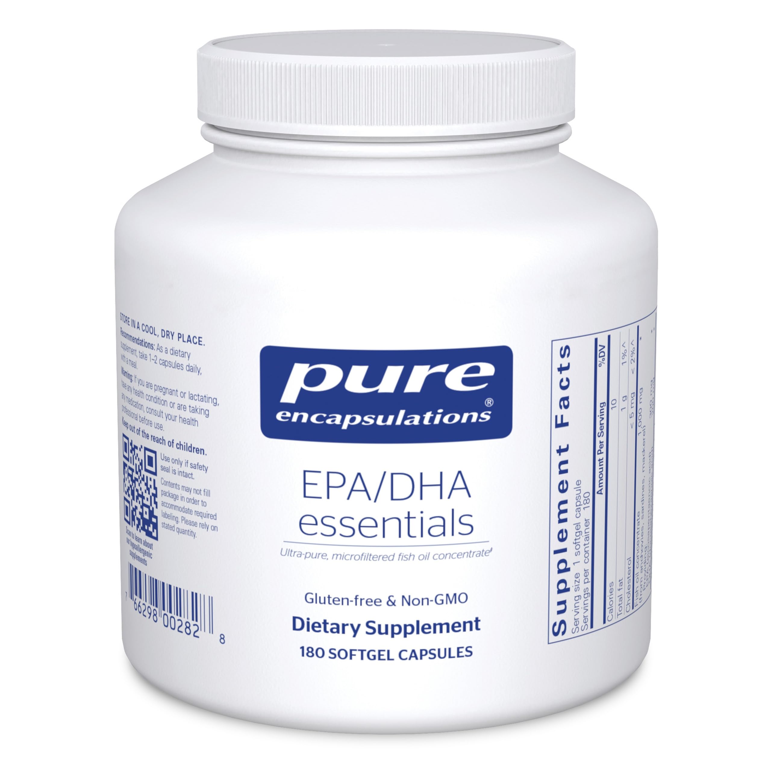 Pure Encapsulations EPA/DHA Essentials – Premium Fish Oil with EPA & DHA for Heart, Brain & Joints – 180 Softgels