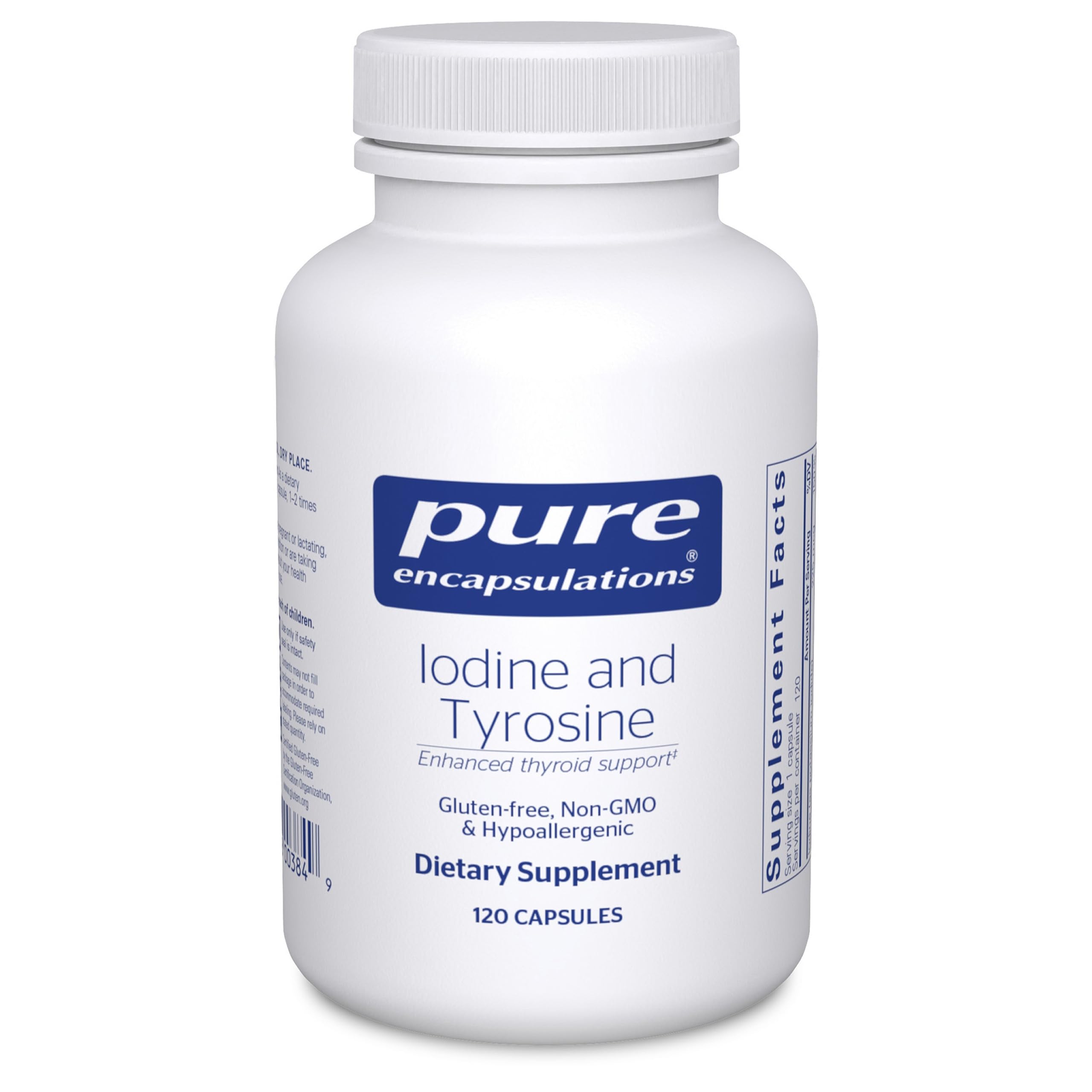 Pure Encapsulations Iodine and Tyrosine | Hypoallergenic Supplement for Enhanced Thyroid Support | 120 Capsules