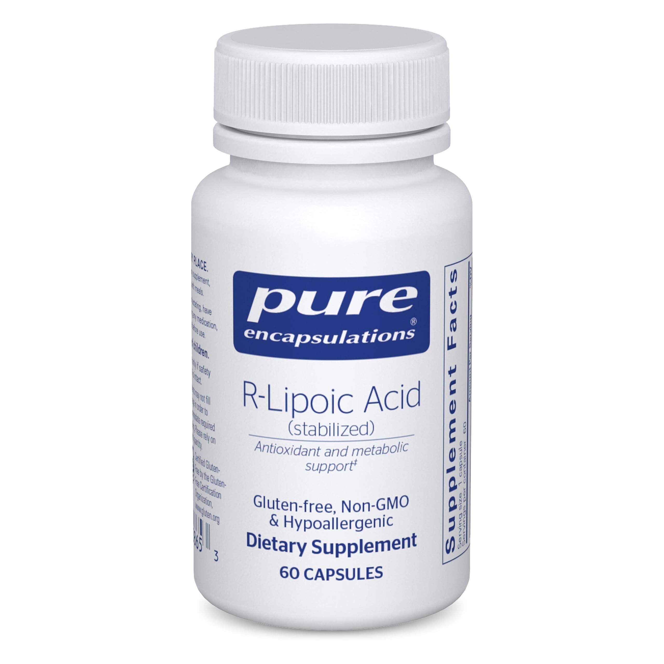 Pure Encapsulations R-Lipoic Acid (Stabilized) – Hypoallergenic Antioxidant Support | 60 Capsules