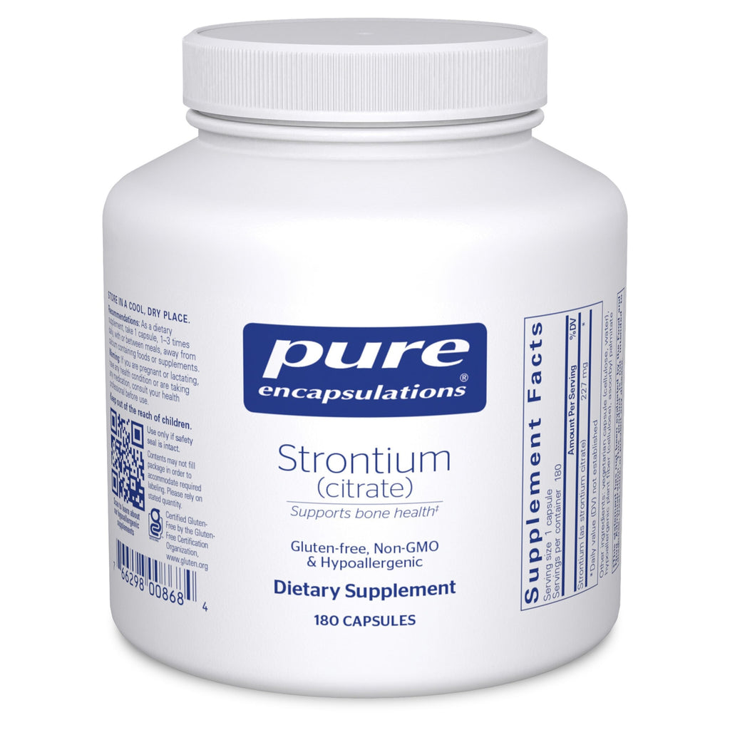 Pure Encapsulations Strontium (Citrate) – Hypoallergenic Bone Support, 180 Capsules