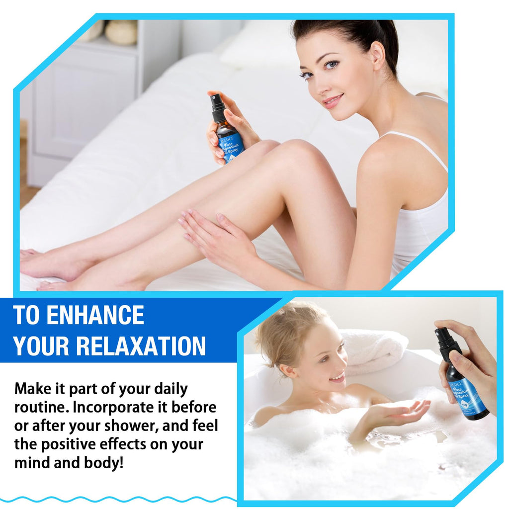 Pure Magnesium Oil Spray - Concentrated Magnesium Chloride, 4 oz
