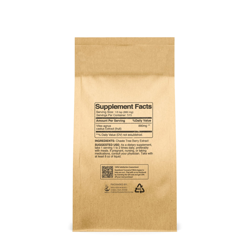 Chasteberry Extract 1lb | Pure Original Ingredients, Vitex Agnus-Castus, Non-GMO (Pack of 2)