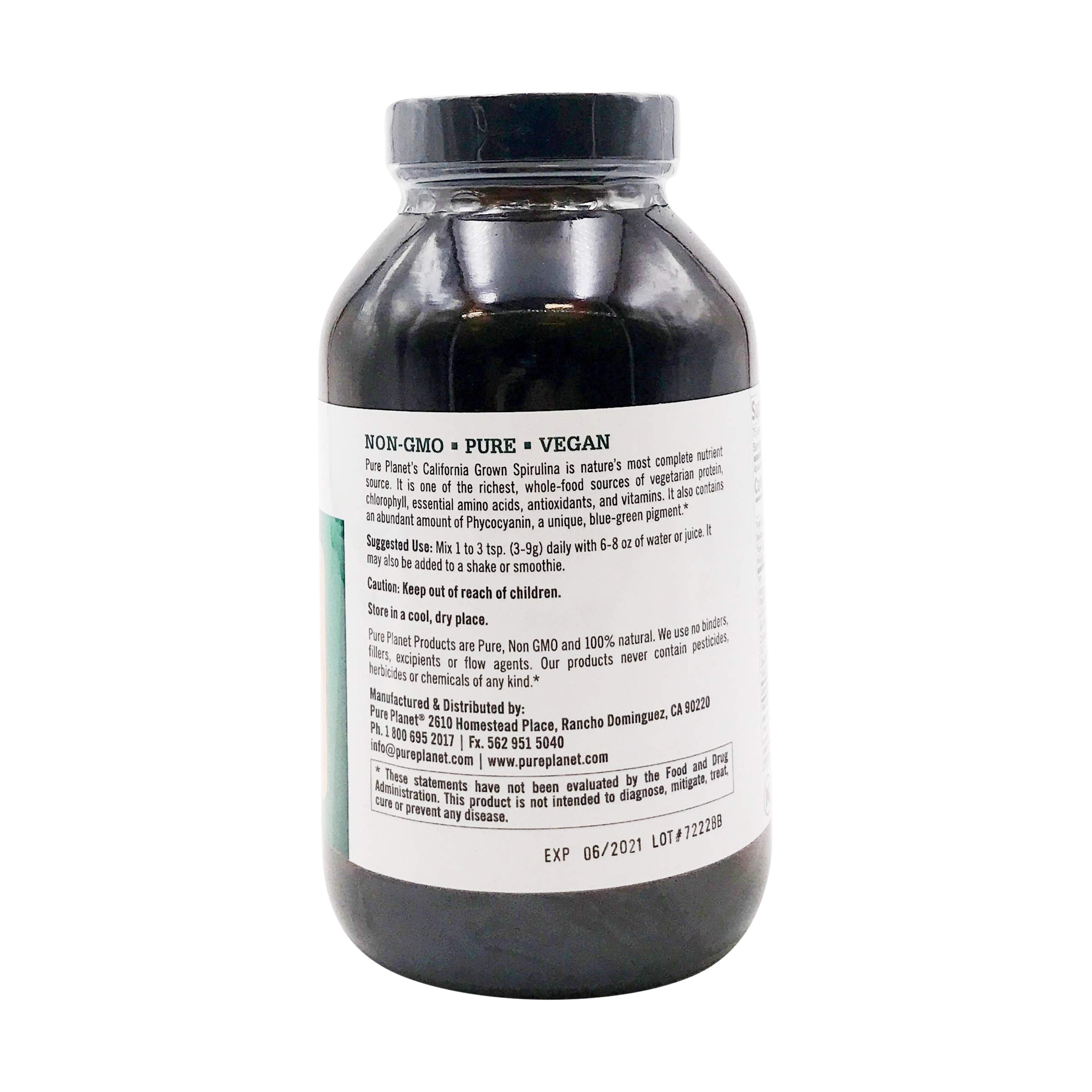 Pure Planet 100% Pure Spirulina Powder, 8 OZ