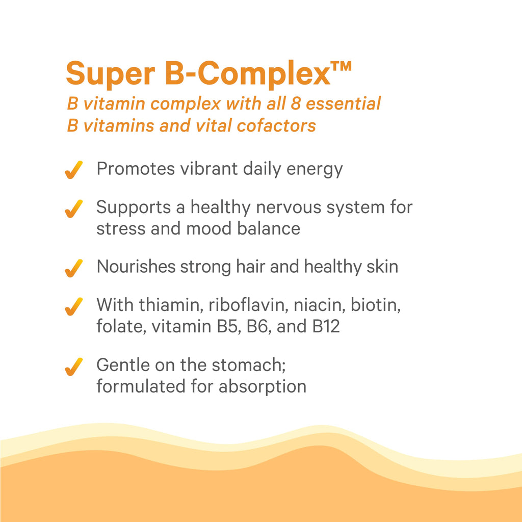 PURE SYNERGY Super B-Complex | Organic Vegan Vitamin B-Complex - 60 Tablets