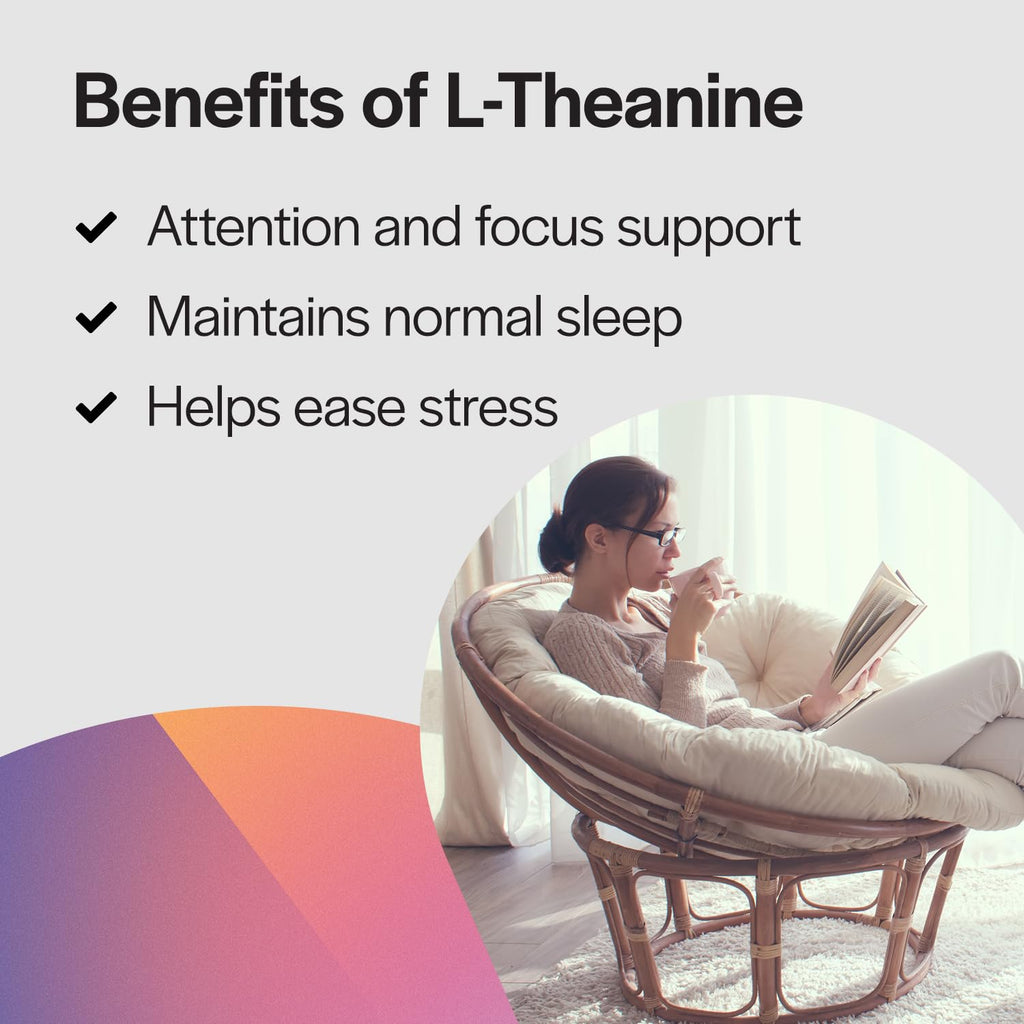 PureFormulas L-Theanine 100 mg – Stress Relief & Calm Focus | 60 Veg Capsules