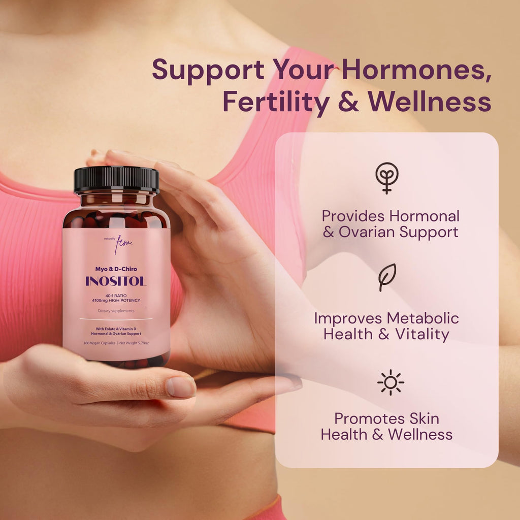 QSTA Myo-Inositol & D-Chiro Inositol Supplement for Women 4100mg (40:1) – 9-in-1 Hormonal & Metabolic Support