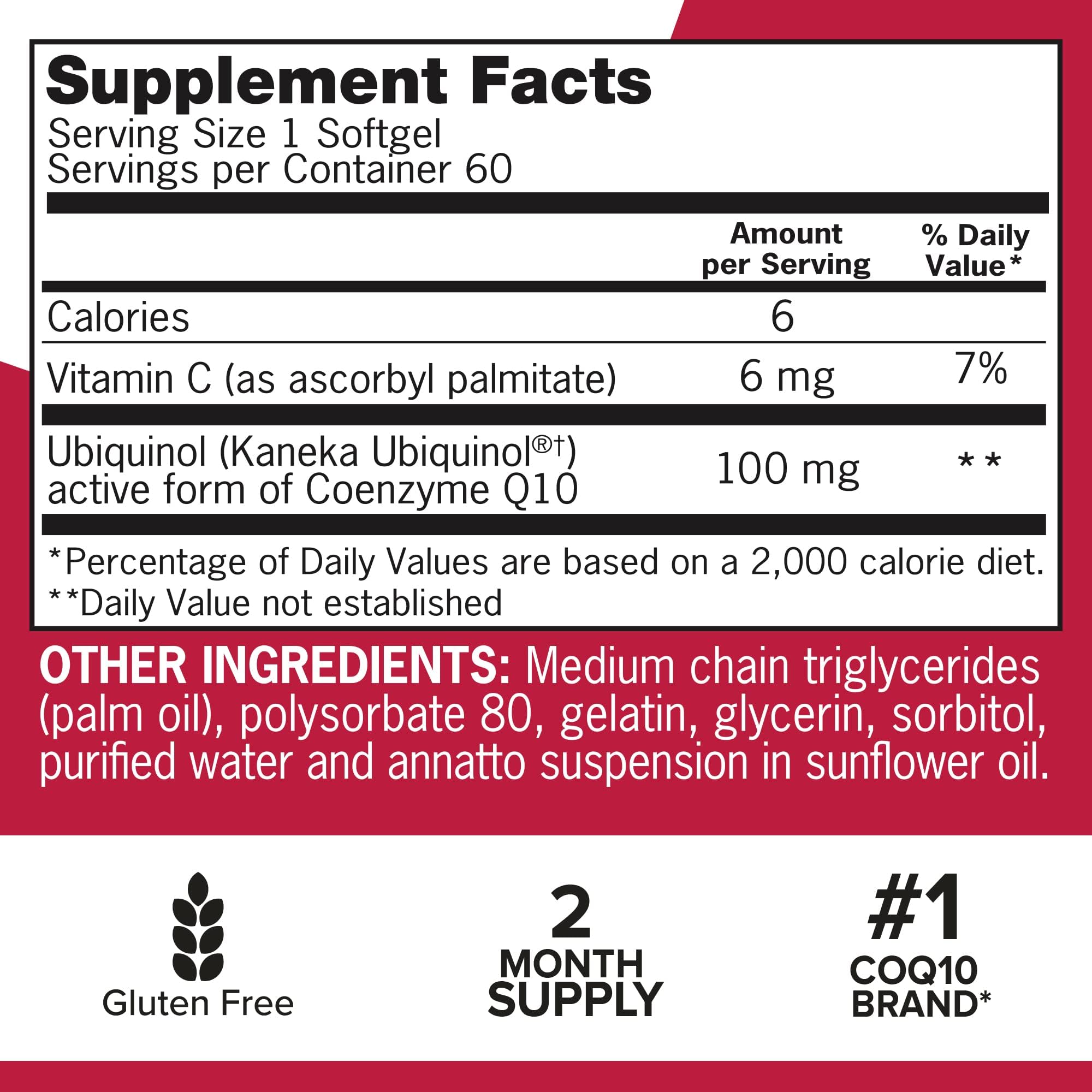 Qunol Ubiquinol CoQ10 100mg Softgels – Superior Absorption – 60 Count