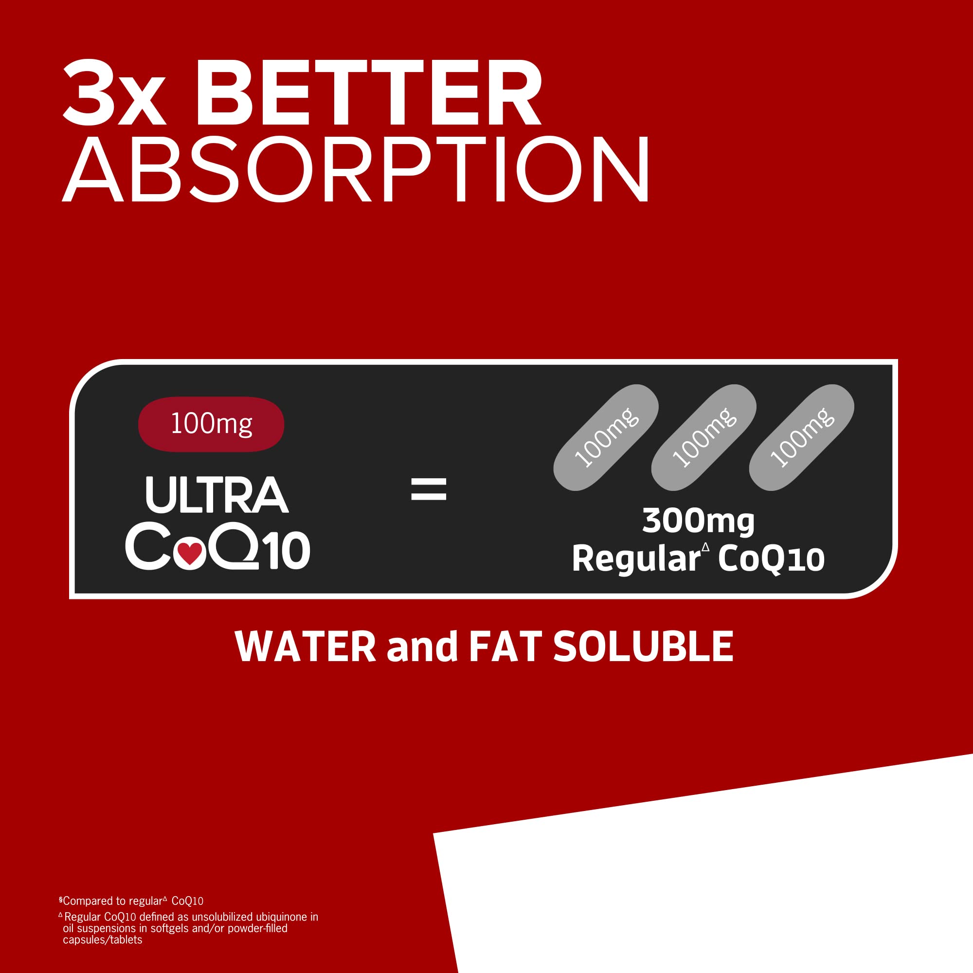 Qunol Ultra CoQ10 100mg Softgels — 3X Absorption, Heart Health & Energy (150 Count)