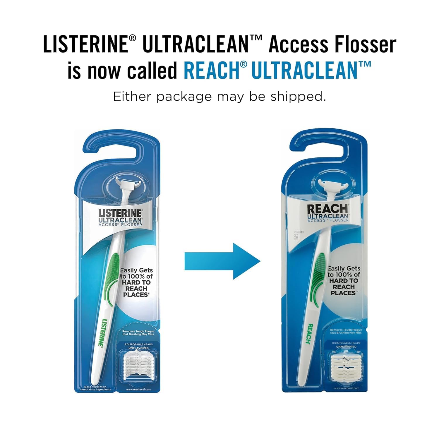 REACH Ultraclean Access Snap-On Flosser & Flosser Refill Head – Mint Flavor, 28 ea Pack (1 ea)