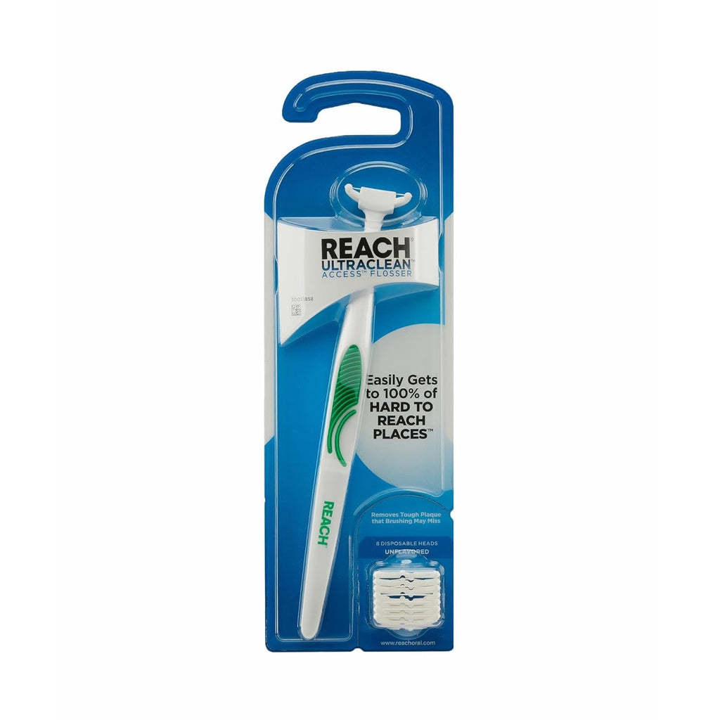 REACH Ultraclean Access Snap-On Flosser & Flosser Refill Head – Mint Flavor, 28 ea Pack (1 ea)