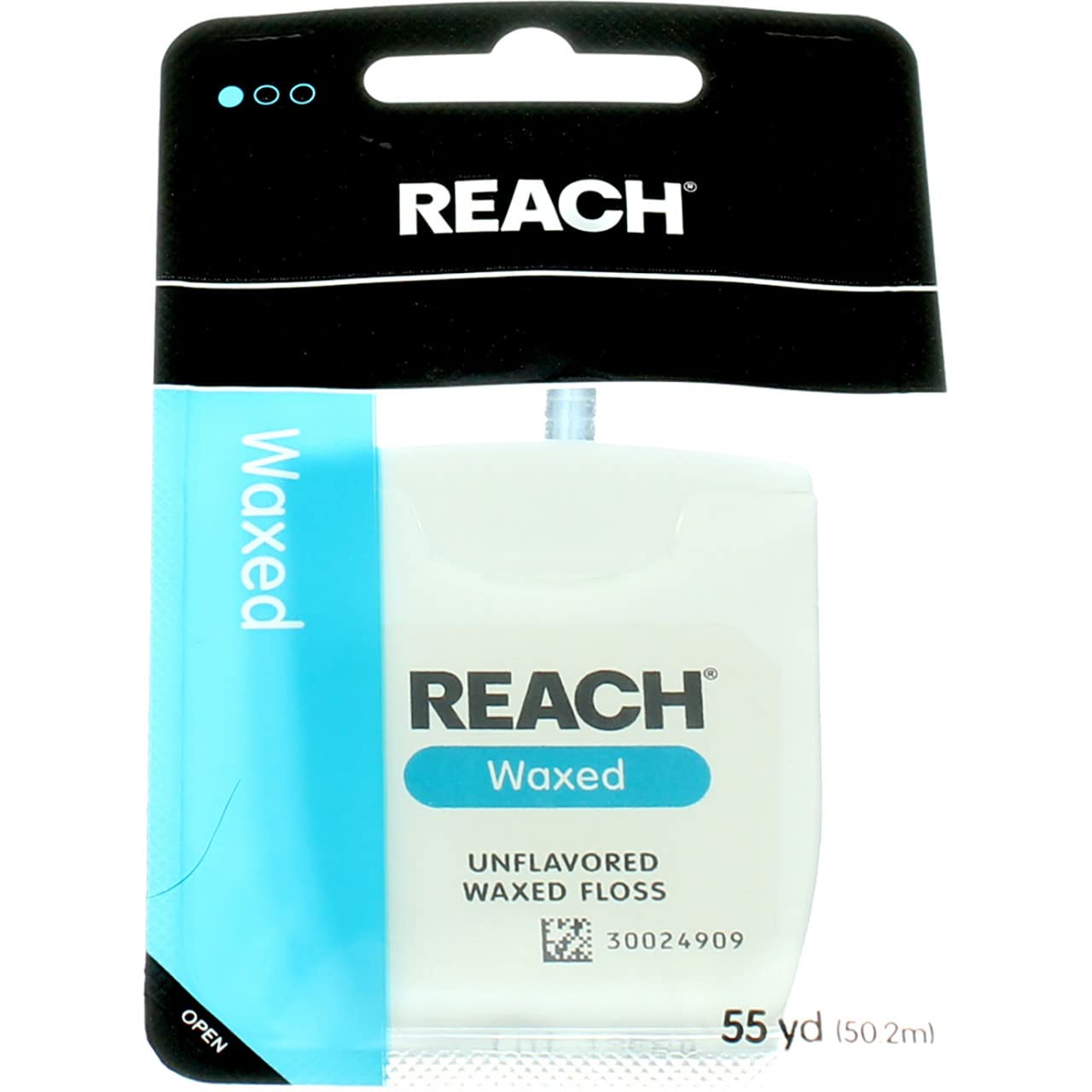 REACH Unflavored Waxed Dental Floss – 55 yds (Pack of 4)