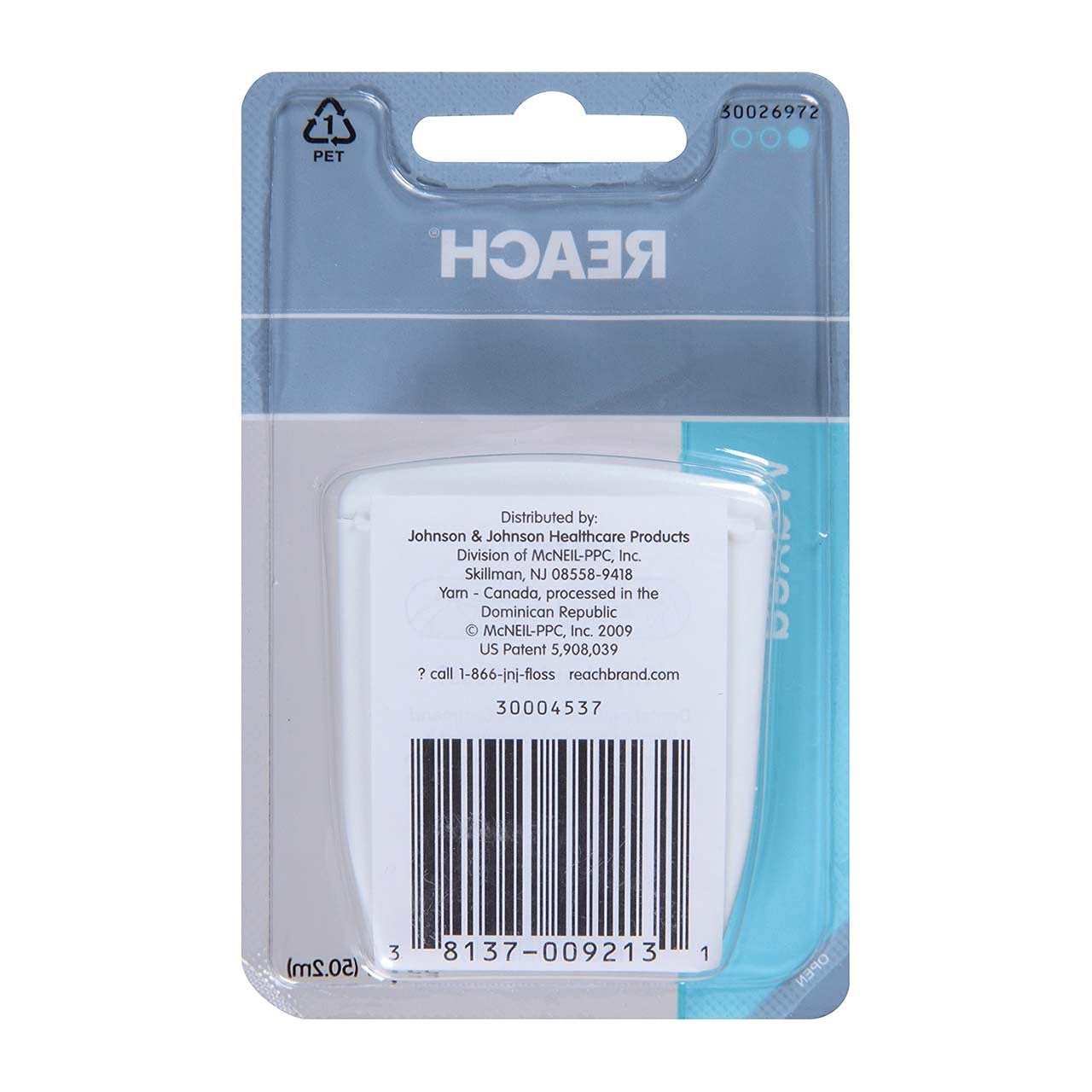 REACH Unflavored Waxed Dental Floss – 55 yds (Pack of 4)