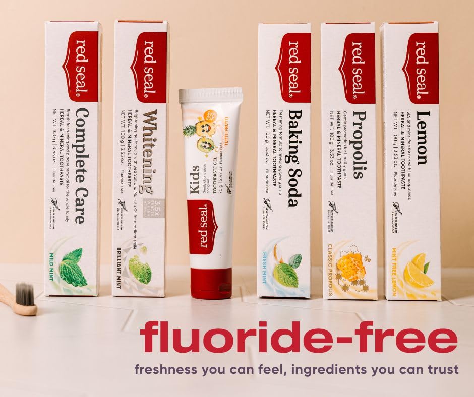 Red Seal Propolis Toothpaste – Fluoride-Free, Mild Mint, NATRUE