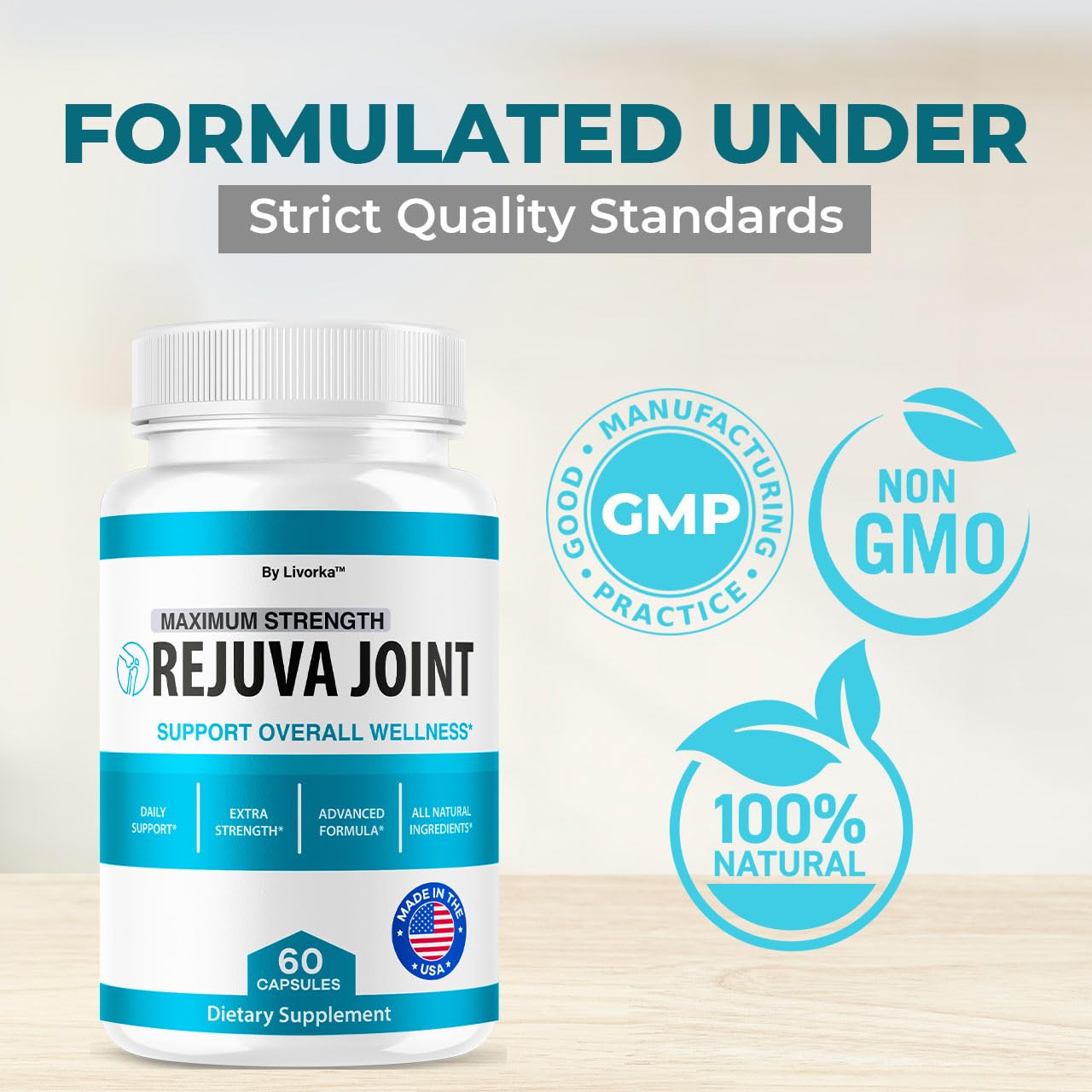Rejuva Joint - Advanced Formula Maximum Strength Joint Support | 60 Capsules