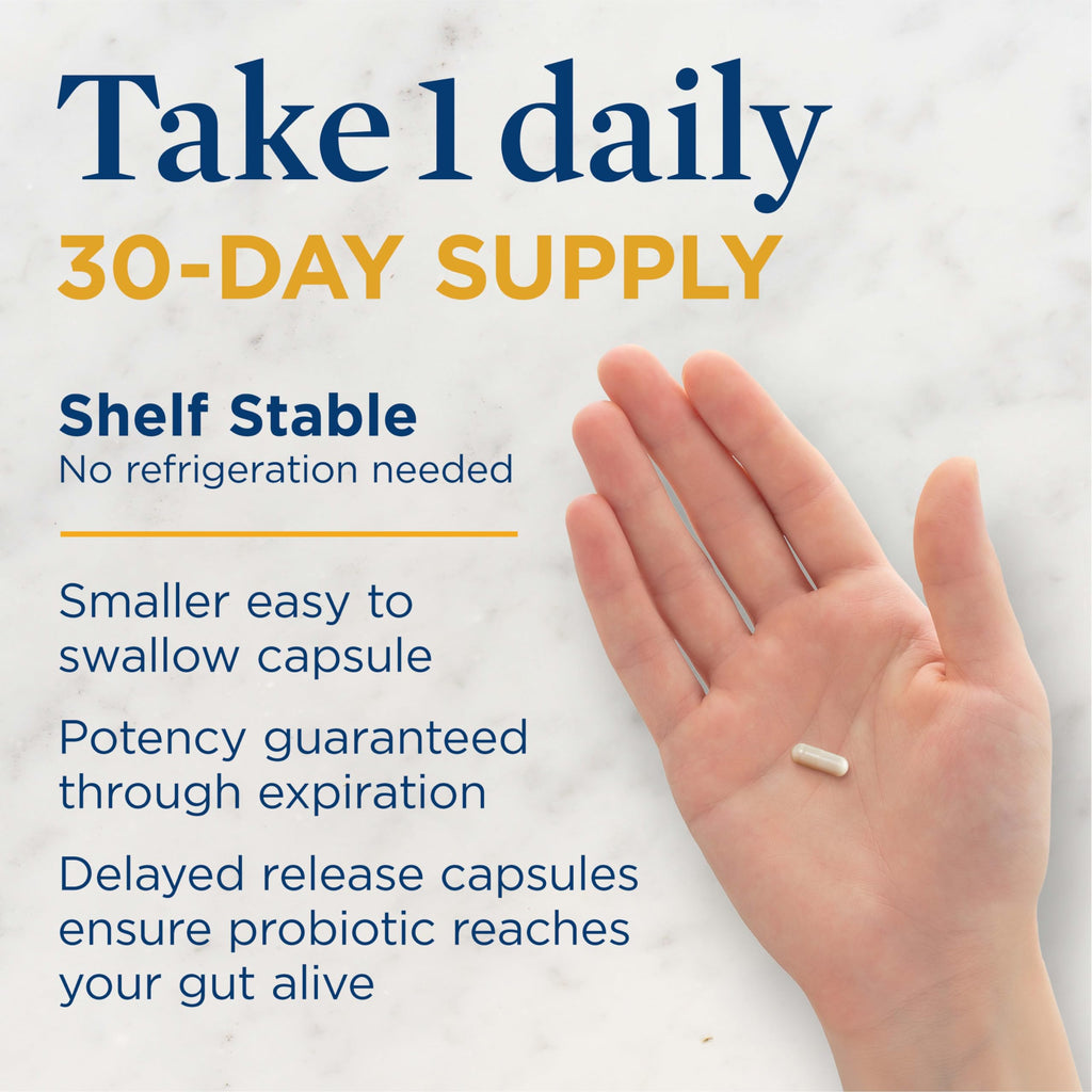 Renew Life Everyday Probiotic Capsules - 30 Count, 15B CFU, Dairy/Soy/Gluten-Free