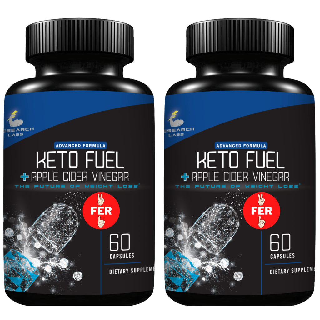 Research Labs Keto Fuel 2-for-1 Diet Pills with Apple Cider Vinegar – 120 Count